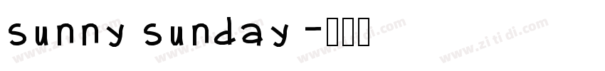 Sunny Sunday字体转换